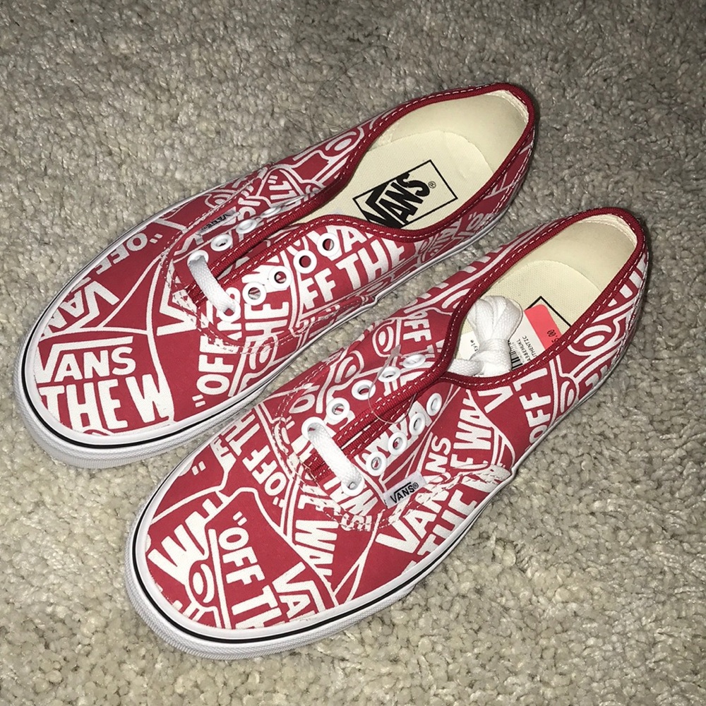 Red OTW vans